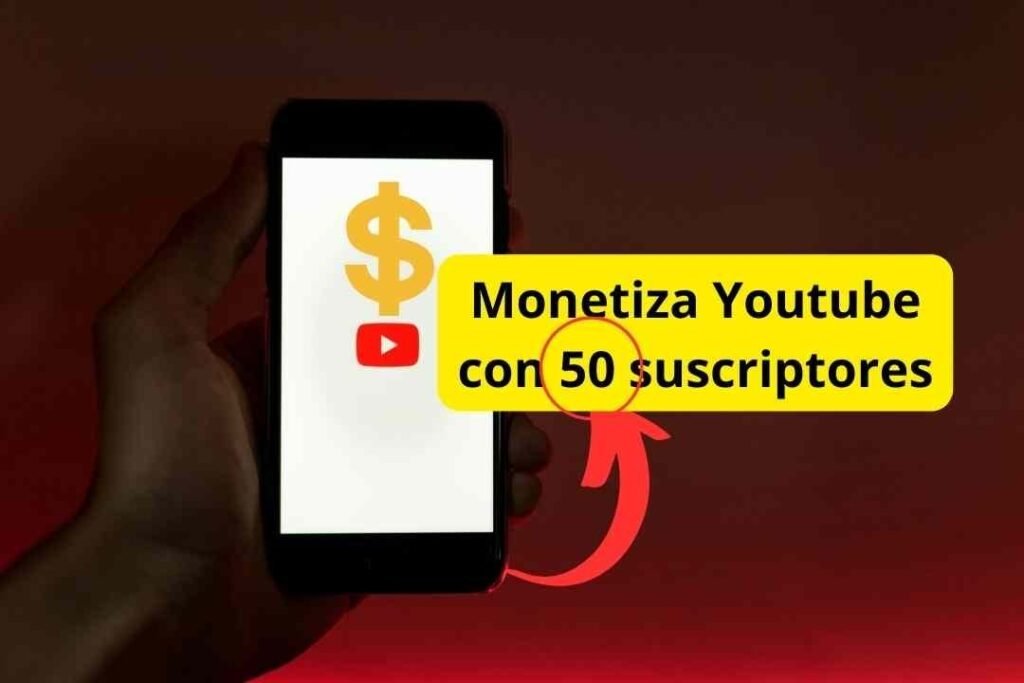 Monetiza youtube con 50 suscriptores