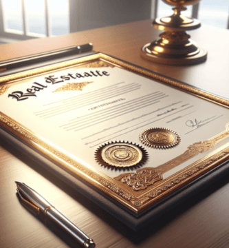 certificado de bienes raíces