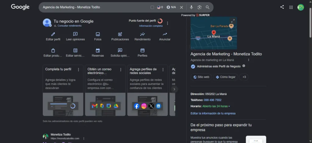Mi negocio en google maps