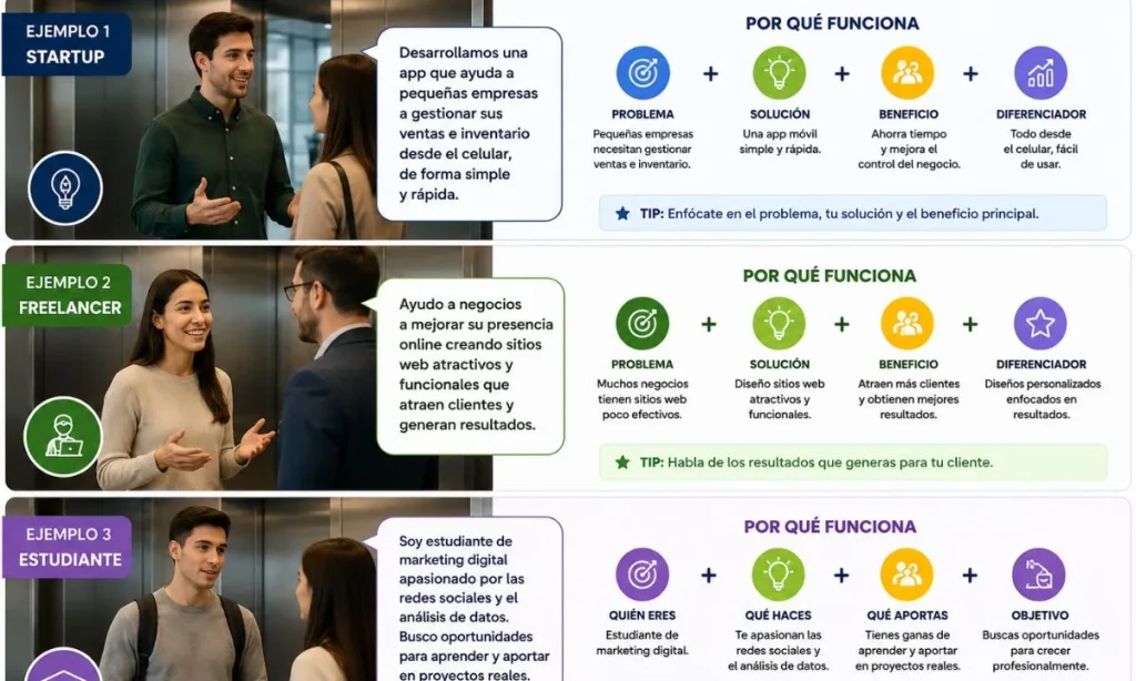 Elevator Pitch ejemplos